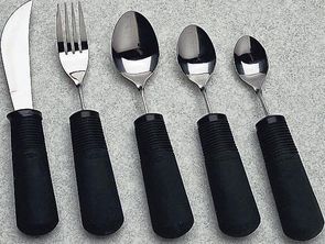 Good Grips Cutlery: Knife, Fork, Dessert Spoon, Teaspoon, Youth Spoon