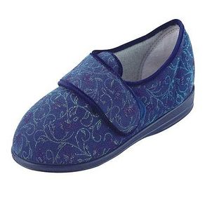 Helen Holly Slippers: Blue Floral